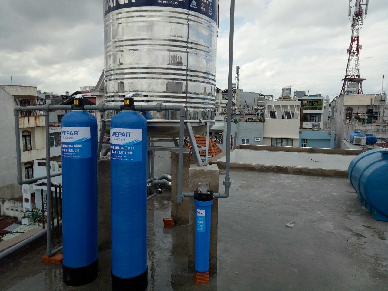 Bộ thiết bị lọc phèn giếng khoan, giếng bơm