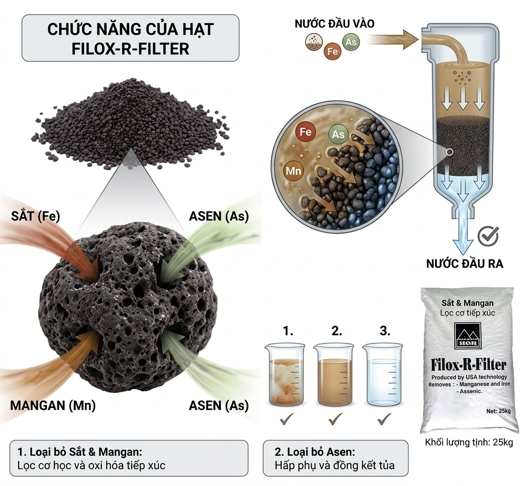 Chức căng của hạt lọc Filox