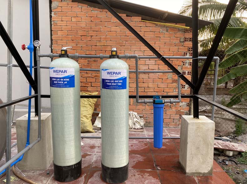 Hệ thống lọc nước tổng đầu nguồn cho gia đình được lắp đặt bởi Wepar.