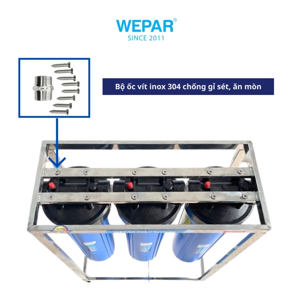 Bộ ốc inox 304 cho bộ lọc nước sinh hoạt WB320