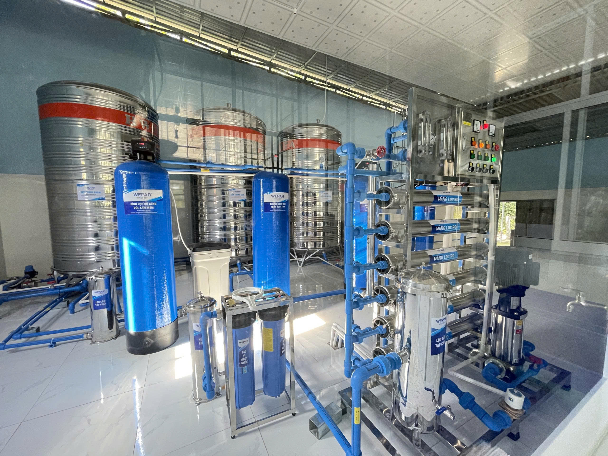 Hệ thống lọc nước đóng bình đóng chai tại Vĩnh Long