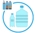 Line of bottled water filtration