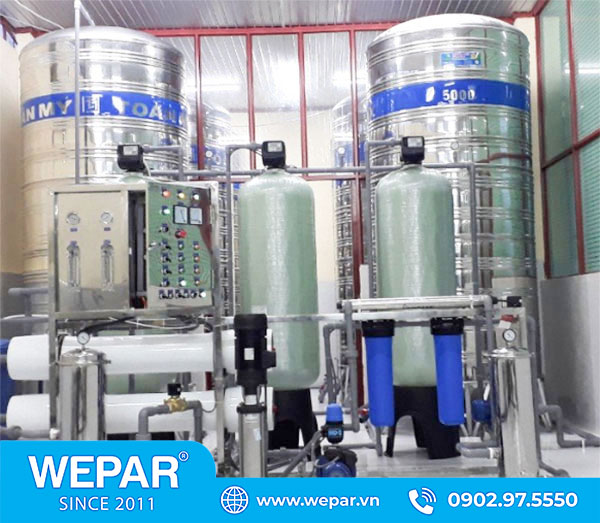 Hệ thống lọc nước công nghiệp Model W3000LPH WEPAR – Van Cơ