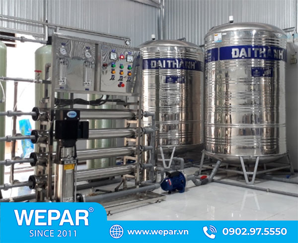Hệ thống lọc nước RO Công nghiệp Model W1500LPH WEPAR – Van Cơ