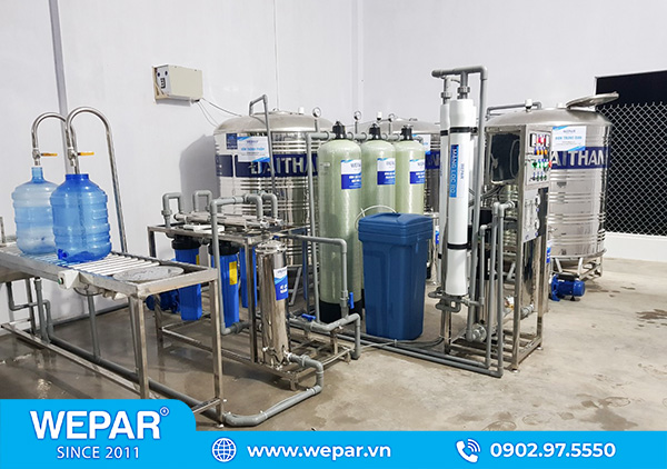 Hệ thống lọc nước RO đóng bình chai công suất 900-1150 l/h