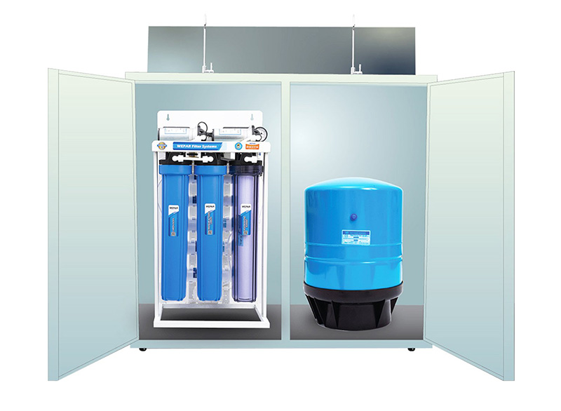 Máy lọc nước bán công nghiệp 8 cấp bình áp có tủ