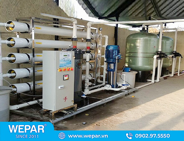 Hệ thống lọc nước RO đóng bình chai công suất 12000 l/h