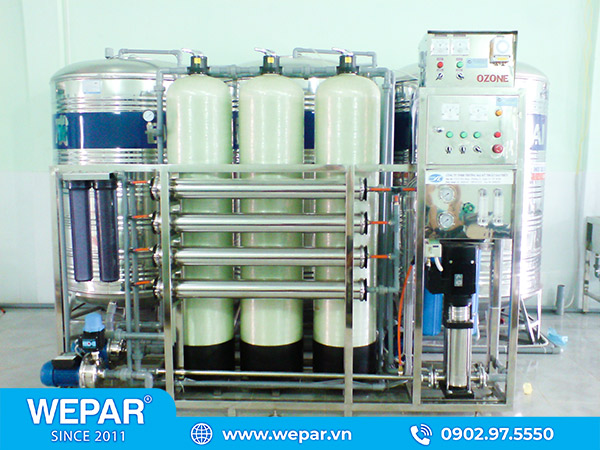 Hệ thống lọc nước RO đóng bình chai công suất 2000 l/h