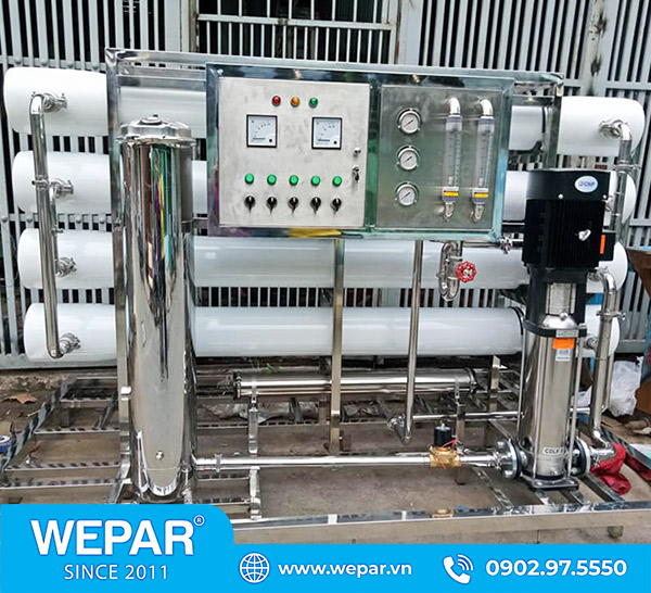 Hệ thống lọc nước RO đóng bình chai công suất 7500 l/h