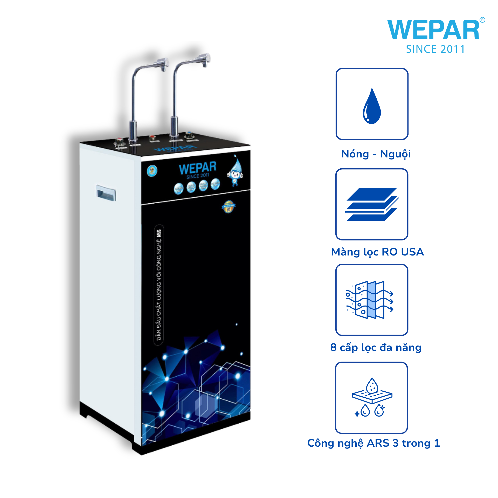 Máy lọc RO Nóng Nguội làm mềm nước – VN800ST