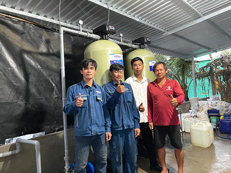 Hệ thống lọc nước ót nuôi tôm tại Giá Rai Bạc Liêu