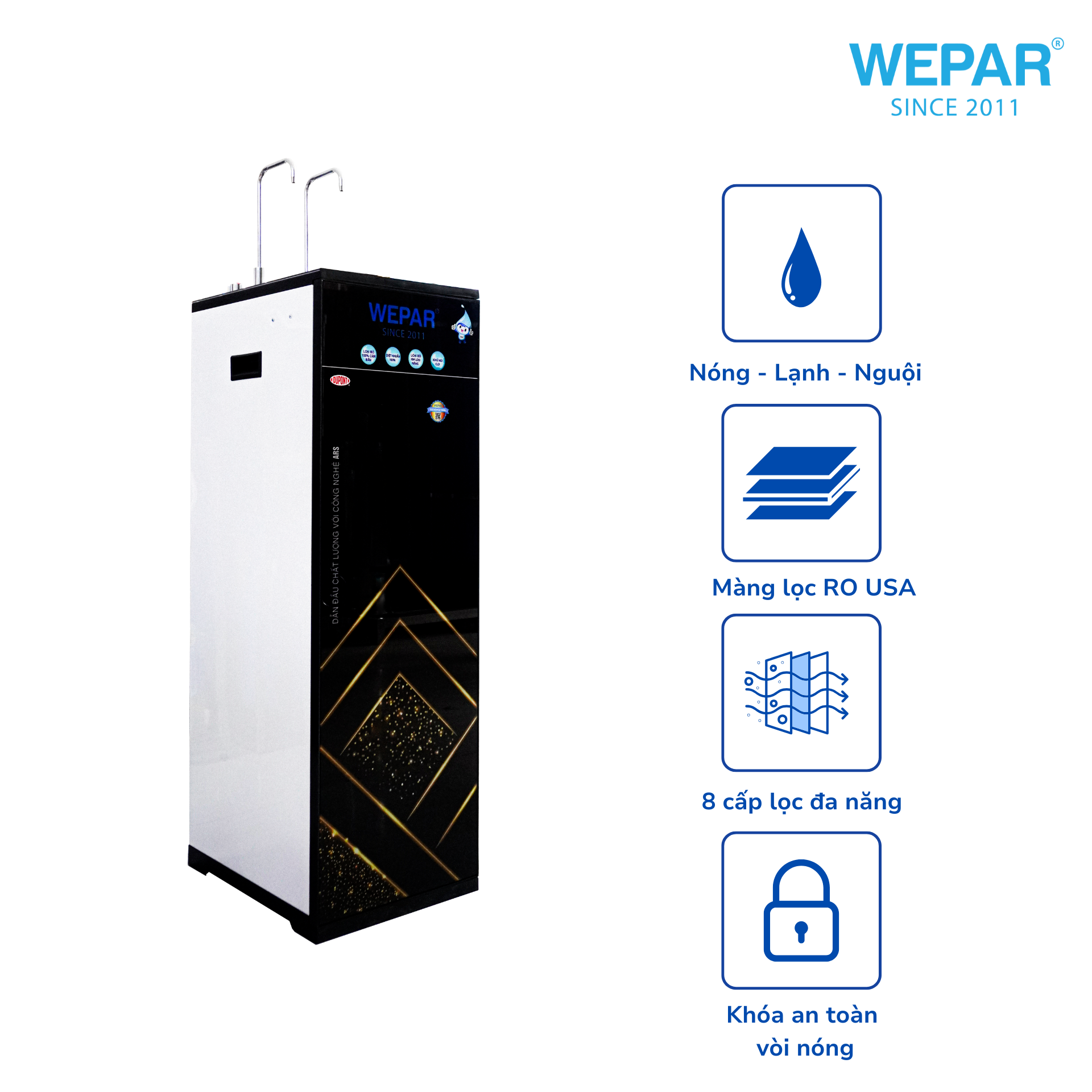 Máy lọc nước RO Nóng Lạnh Nguội – WP8-CH25