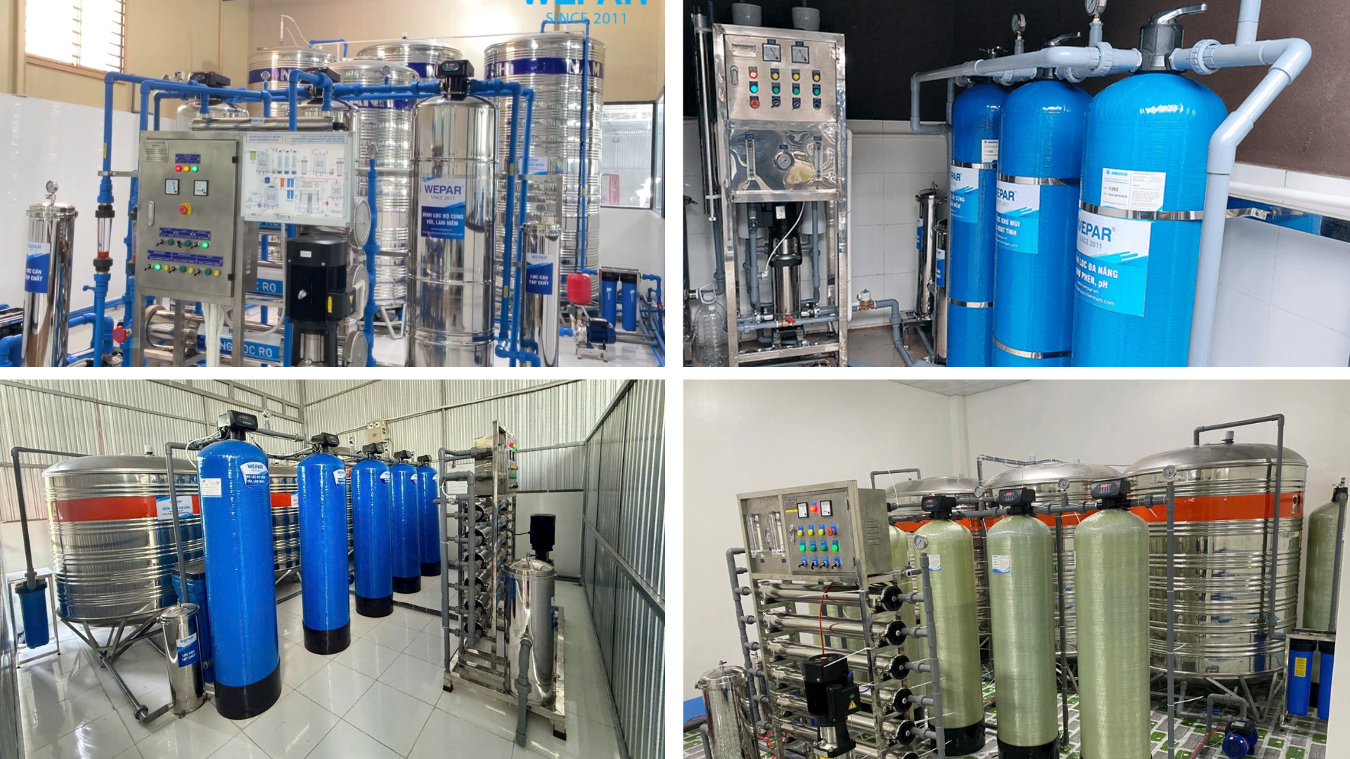 Xử lý nước nhiễm phèn, mangan, vôi với cột lọc composite WEPAR