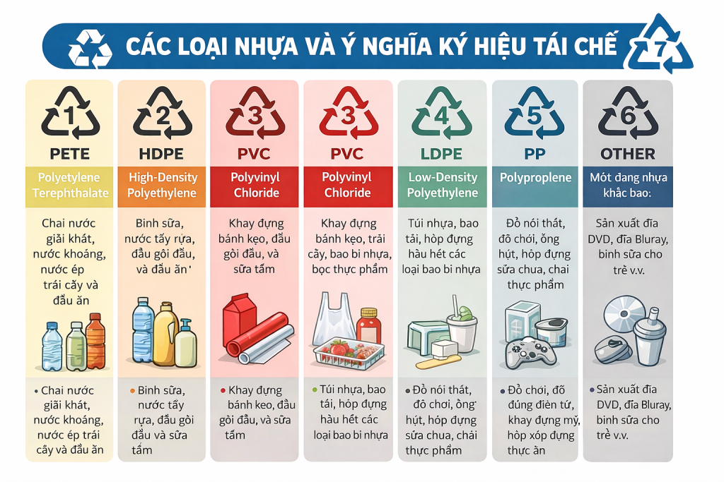 Phân biệt các loại nhựa